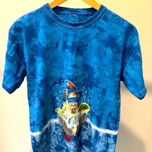 Men’s Small Disney Blue Tie Dye Shirt